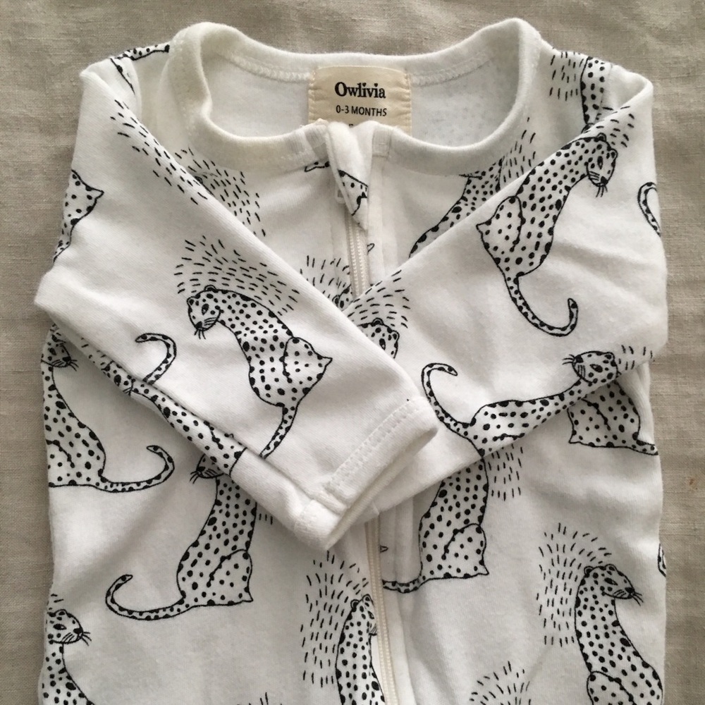 Owlivia Baby zipper footie